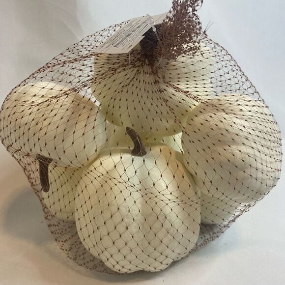 7pc Off White Pumpkins Gourds Fall Thanksgiving Tiered Tray Table Decor Crafts - Picture 3 of 4